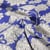 Tissu Coton imprimé Fleuris  Shanna sur fond Bleu roi - Au mètre