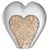 Presse papier sulfure coeur doré en verre 10 cm