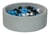 Piscine à balles Aire de jeu + 300 balles noir, blanc, transparent, gris, bleu clair - Velinda