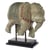 Éléphant antique en résine patinée 45 cm