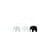 Flensted Mobiles Elephant party noir/blanc/gris