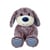 Peluche - Peluche Les marinières - Peluche chien marron rayures bleues - 24 cm