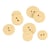 Lot de 6 boutons 2 trous texturé beige clair