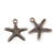 10 BRELOQUES charms perles ETOILE de MER metal cuivre - creation bijoux