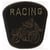 Ecusson thermocollant moto Racing noir 6.7cmx8cm