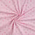 Tissu Jersey Coton Coeurs roses, lilas et argent pailleté sur fond Rose pâle