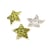 Bouton étoile strass vert 19mm