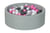 Piscine à balles Aire de jeu + 450 balles blanc, transparent, rose clair, gris - Velinda