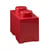 Lego boite de rangement 2 plots rouge - brique de rangement lego