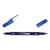 Feutre double pointe 0,8 et 0,3 mm - TOMBOW - Bleu marine - TwinTone