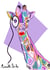LA GIRAFE COQUETTE - Oeuvre d’art 50x70 cm - tirage en édition limitée - Artiste Mademoiselle Bouche