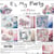 24 papiers scrapbooking 20 x 20 cm Craft O' Clock IT’S MY PARTY