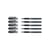 Lot de 5 stylos roller encre gel Uni-Ball Impact Broad UM-153S 1,0 mm noir