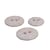 Lot de 3 boutons rond bouteilles recyclées 2 trous gris cendre