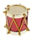 Tambour miniature, 3 x 2,8 x 3 cm pour le monde des lutins - Rico Design rouge
