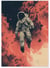 Affiche Astronaute et Nuages Cosmiques | A3 : 29,7x42cm