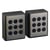 Lenco Paire d'Enceintes Stéréo 5W Bluetooth 600 mAh Interconnectable Autonomie 8h Noir / Argent