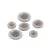 Bouton rond 2 trous gris