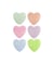Carte de 6 boutons cœurs - 11 x 11 mm – Rico Design Multicolore
