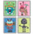 Coloriage magique enfant 11x9 cm Monstres 4 pièces