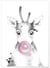Affiche 'Bulle de Cerf Rose' | A3 : 29,7x42cm