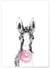 Affiche Bulle de Cheval Rose | A3 : 29,7x42cm