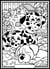 Tableau velours a colorier Dalmatiens Sericolor