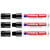 Lot de 3 marqueurs permanents - EDDING - Noir - Pointe biseautée 5-15 mm - Rechargeable