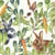 Lot de 4 serviettes en papier découpage collage 33 cm LAPIN JARDIN CAROTTE A 133