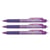 Lot de 3 stylos roller rétractables Frixion Ball Clicker 0,50 mm Violet