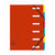 Trieur HARMONIKA® à fenêtres avec élastiques véritable carte lustrée 6 compartiments - Rouge - x 8 - Exacompta
