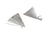 2 Connecteurs triangle lisse 24*22mm argenté