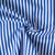 Tissu Coton imprimé Arty Edoua rayures Bleu sur fond Blanc
