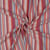 Tissu Lin Viscose fil teint rayures Rouge et Bleu sur fond Ecru