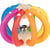 Hochet balle arc-en-ciel flexible avec grelot - Goki