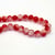 Fil de 97 perles ronde en verre craquelé fabrication bijoux 8 mm CRISTAL ROUGE