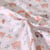 Tissu Coton imprimé Animaux et branches sur fond Rose pâle