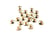 6 Perles rondelles intercalaires 5.5*3mm acier inox doré
