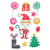 Stickers lutins de Noël caoutchouc mousse 12 pièces