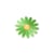 Ecusson thermocollant marguerite vert 3,3cm x 3,3cm