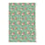 1 feuille de papier de riz 22.5 x 32 cm découpage collage Paper Designs TABLEAU DE FLEURS ROSES ORANGE FOND VERT 0260