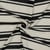 Tissu Jacquard Tricoté Rayé Noir sur fond Ecru