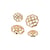 Lot de 3 boutons boutons ajourés or