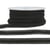 Bobine 20m Galon robe bicolore Noir/noir 14mm