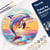 Peinture par Numéro sur disque en bois Figured'Art - Dauphin - Kit de Loisir Créatif DIY Numéro d'Art Complet - 30cm de diamètre
