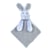 Doudou lapin bleu Rivoli 26 cm - Happy Horse
