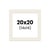 Passe-partout - Blanc cassé - 20x20cm - Photo 14x14cm - Pour cadre - Encadrement