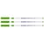 Lot de 3 marqueurs textiles permanents pointe fine 1 mm - EDDING 4600 - Vert clair