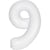 Ballon Géant Blanc Mat - Chiffre 9