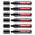 Marqueur permanent - EDDING - 390 - Noir - Pointe biseautée 4-12 mm - Lot de 6